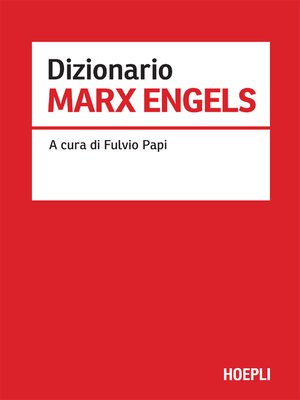 cover image of Dizionario Marx Engels